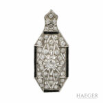 Art Deco Diamant Brosche Platin 900er ca. 1,90 ct. Vorschau