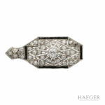 Art Deco Diamant Brosche Platin 900er ca. 1,90 ct. - Bild 3 Vorschau