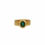 Ring Gelbgold 999 / 24K mit einem Smaragd Vorschau