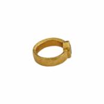 Ring Gelbgold 999 / 24K mit einem Smaragd - Bild 2 Vorschau