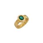 Ring Gelbgold 999 / 24K mit einem Smaragd - Bild 5 Vorschau
