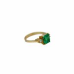 Kolumbianischer Smaragd Ring Gelbgold 750 / 18K mit Diamanten - Bild 4 Vorschau