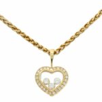 Chopard Happy Diamond Kette mit Anhänger Gelbgold 750 / 18K mit ca. 0,27 ct Diamanten - Bild 2 Vorschau