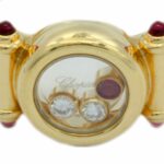 Chopard Happy Diamond Ring Gr. 56 Gelbgold 750 / 18K mit Diamanten und Rubinen - Bild 5 Vorschau