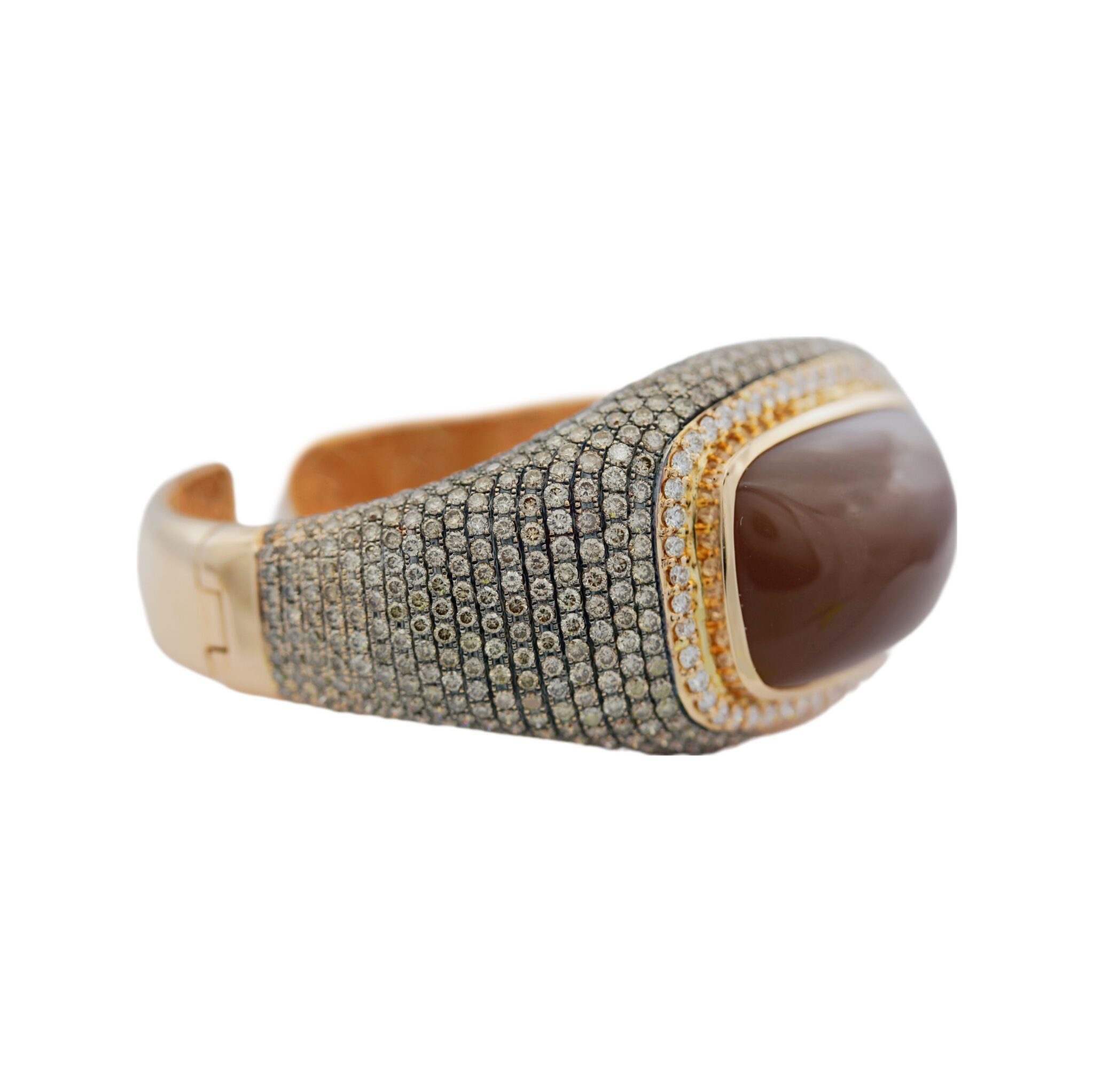 Diamant Mondstein Armspange Roségold 750/18K. ca. 7,32ct. - Bild 2