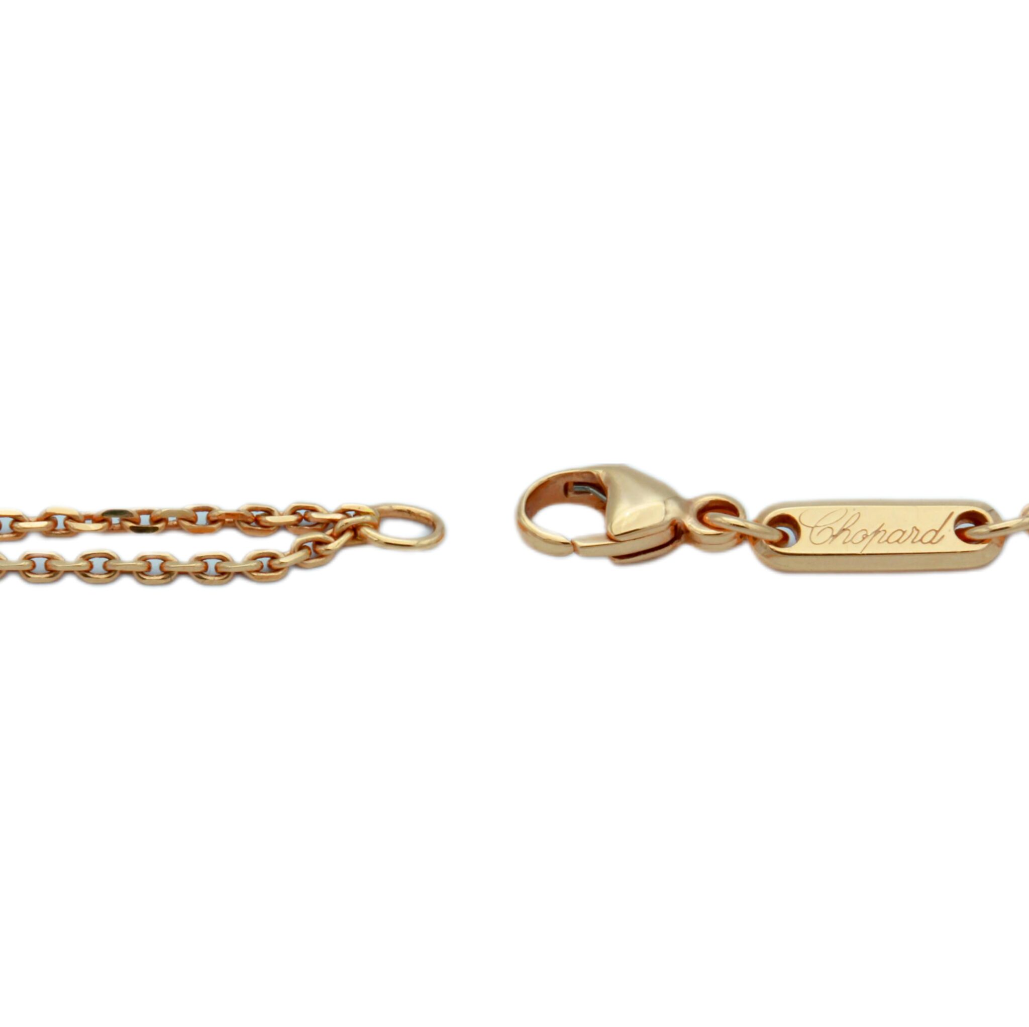 Chopard La Strada Kette 50cm Roségold mit Diamanten / Full Set - Bild 5