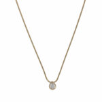 Solitär Tropfen Anhänger 0,6ct Gelbgold 750 / 18K mit Schlangenkette Vorschau