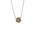 Kette mit Diamantanhänger in Blumenform Gelbgold 750 / 18K ca. 0,35 ct Diamanten - Bild 2 Vorschau