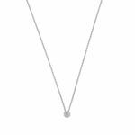 Kette mit Solitäranhänger Weißgold 585 / 14K mit ca. 0,14ct Diamant - Bild 2 Vorschau