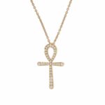 Ankh Anhänger mit Kette Gelbgold 750 / 18K mit ca. 0,45ct Diamanten - Bild 2 Vorschau