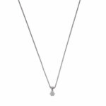 Christ Solitärkette mit 0,24ct Diamant Weißgold Anhänger 585 Kette 333 - Bild 2 Vorschau