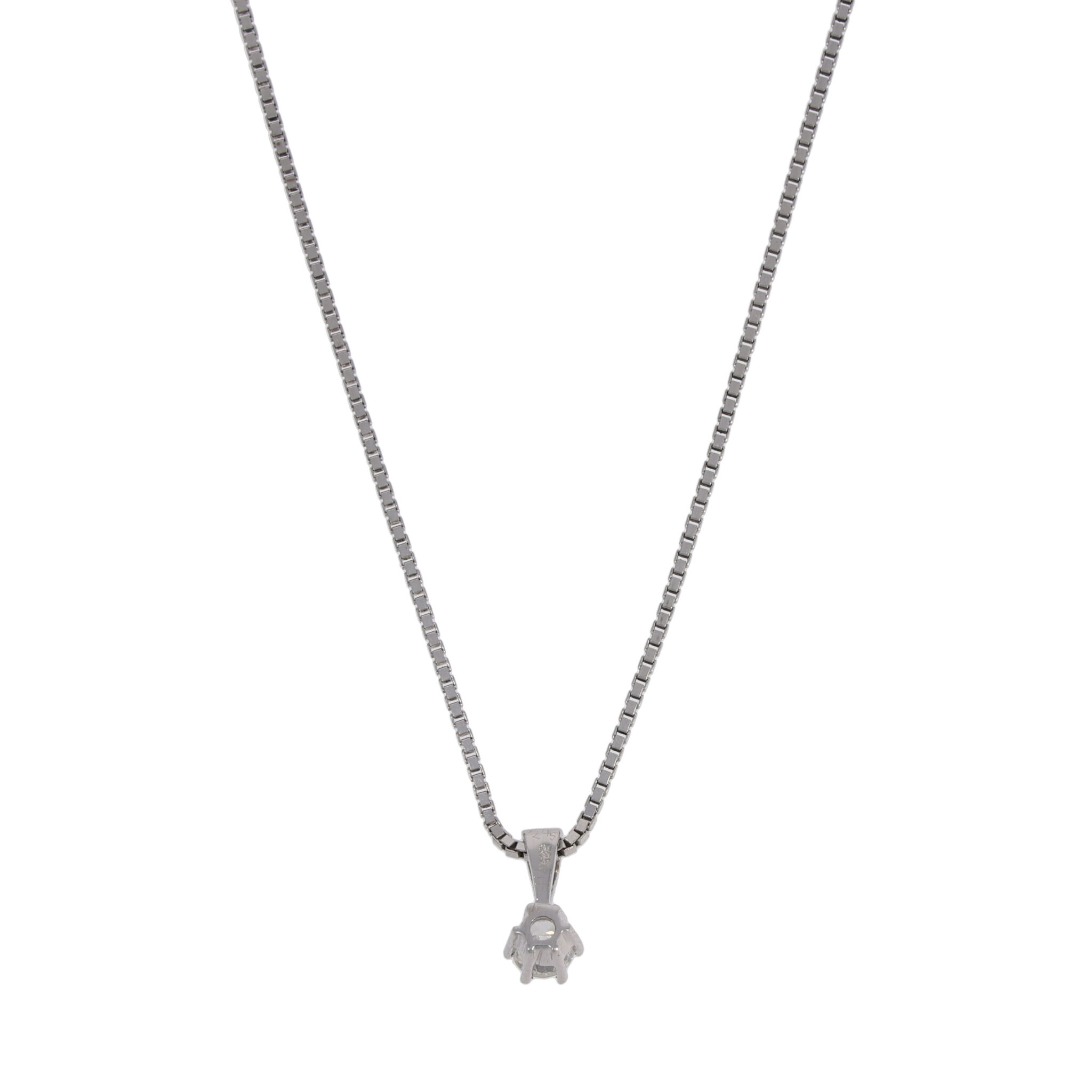 Christ Solitärkette mit 0,24ct Diamant Weißgold Anhänger 585 Kette 333 - Bild 4