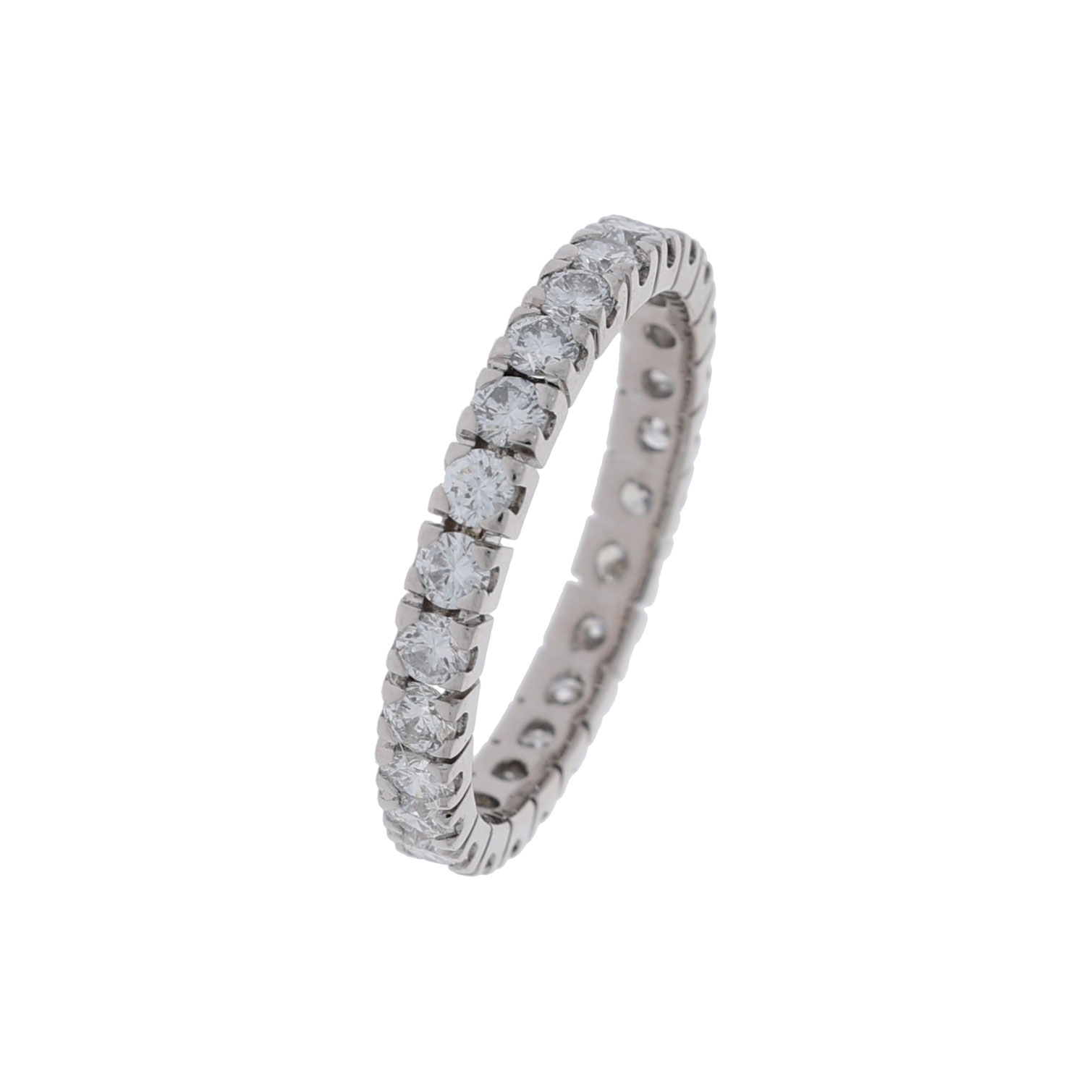 Memoire Ring Weißgold 585/14K. ca. 2ct. Gr. 59