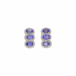 Tanzanit Ohrschmuck Gelbgold 750 / 18K mit ca. 0,5ct Diamanten Vorschau