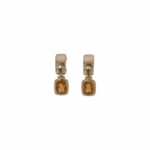 Creolen mit Citrin Anhänger Gelbgold 750 / 18K Vorschau