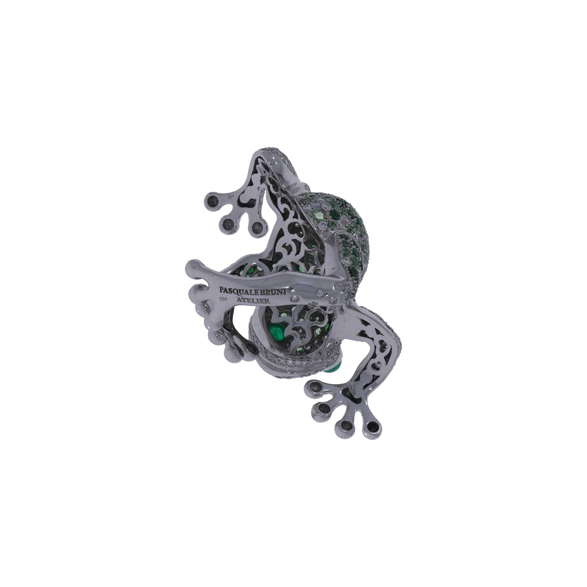 Pasquale Bruni Frosch Ring Weißgold 750 / 18K mit Tsavolithe und Diamanten - Bild 4