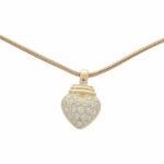Kette mit Herzanhänger Gelbgold 750 / 18K mit 0,5ct Diamanten Vorschau