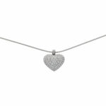 Kette mit Diamantherz Anhänger Weißgold 750/18K. ca. 1,04ct. Vorschau