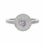 Rosa Diamant Ring Weißgold 585/14k. ca. 1ct. Gr. 56 - Bild 2 Vorschau
