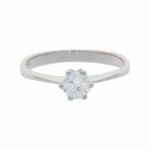 Diamant Solitär Ring Weißgold 585/14K. ca. 0,45ct. - Bild 2 Vorschau