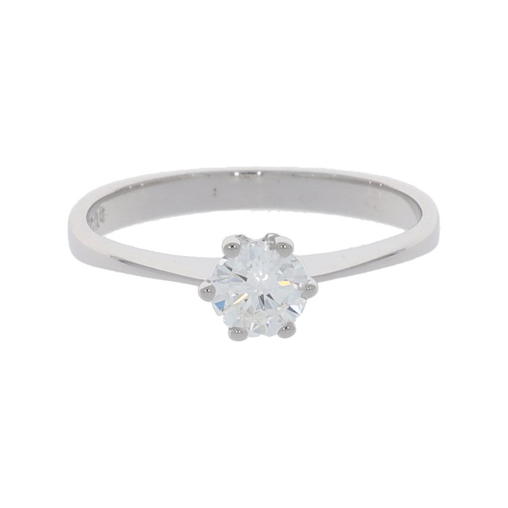 Diamant Solitär Ring Weißgold 585/14K. ca. 0,45ct. - Bild 2