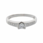 Diamant Ring Weißgold 750/18K. ca. 0,36ct. - Bild 2 Vorschau