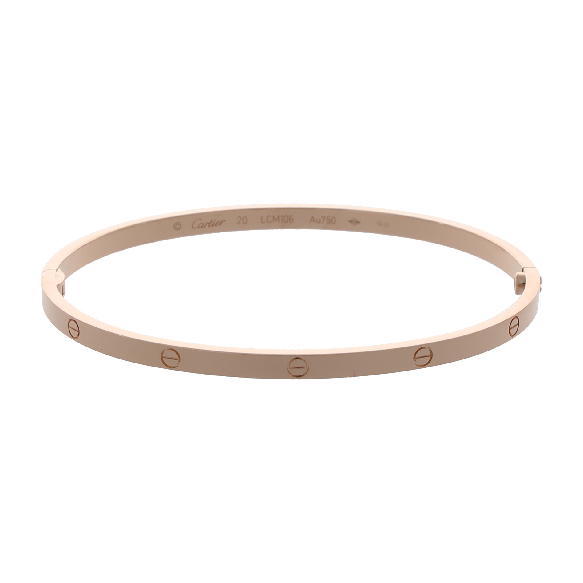 Cartier Love Armreif kleines Modell Gr.20 Roségold 750 / 18K im Full Set - Bild 3