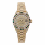 Rolex Lady-Datejust Ref. 69038 Gold 18K Factory Diamond Saphire Emerald Setting Full Set Vorschau