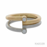 Diamant Ring Platin / Gelbgold 950 / 750 / 18k ca. 0,10ct. - Bild 2 Vorschau