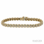Diamant Riviérearmband Gelbgold 750 / 18 Kt. ca. 1,00 ct. - Bild 2 Vorschau