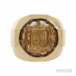 Jette Joop Rauchquarz Siegelring Gelbgold 750 / 18 Kt. Gr 55 - Bild 3 Vorschau
