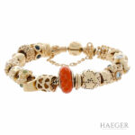 Pandora Moments Schlangengliederarmband m. 21 Charms Gelbgold 585 / 14 Kt. - Bild 2 Vorschau