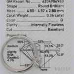 Solitär Diamant Ring Platin 950 ca. 0,36 ct. Lupenrein D GIA - Bild 2 Vorschau
