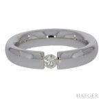 Spannring Gr.52 Weißgold 585 / 14K mit 0,14ct Diamanten - Bild 3 Vorschau