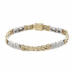 Diamant Königskettenarmband Gelb- & Weißgold 585/14K. - Bild 2 Vorschau