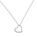 Christ Kette mit Herzanhänger Weißgold 585 / 14K Diamanten ca. 0,5 ct - Bild 2 Vorschau