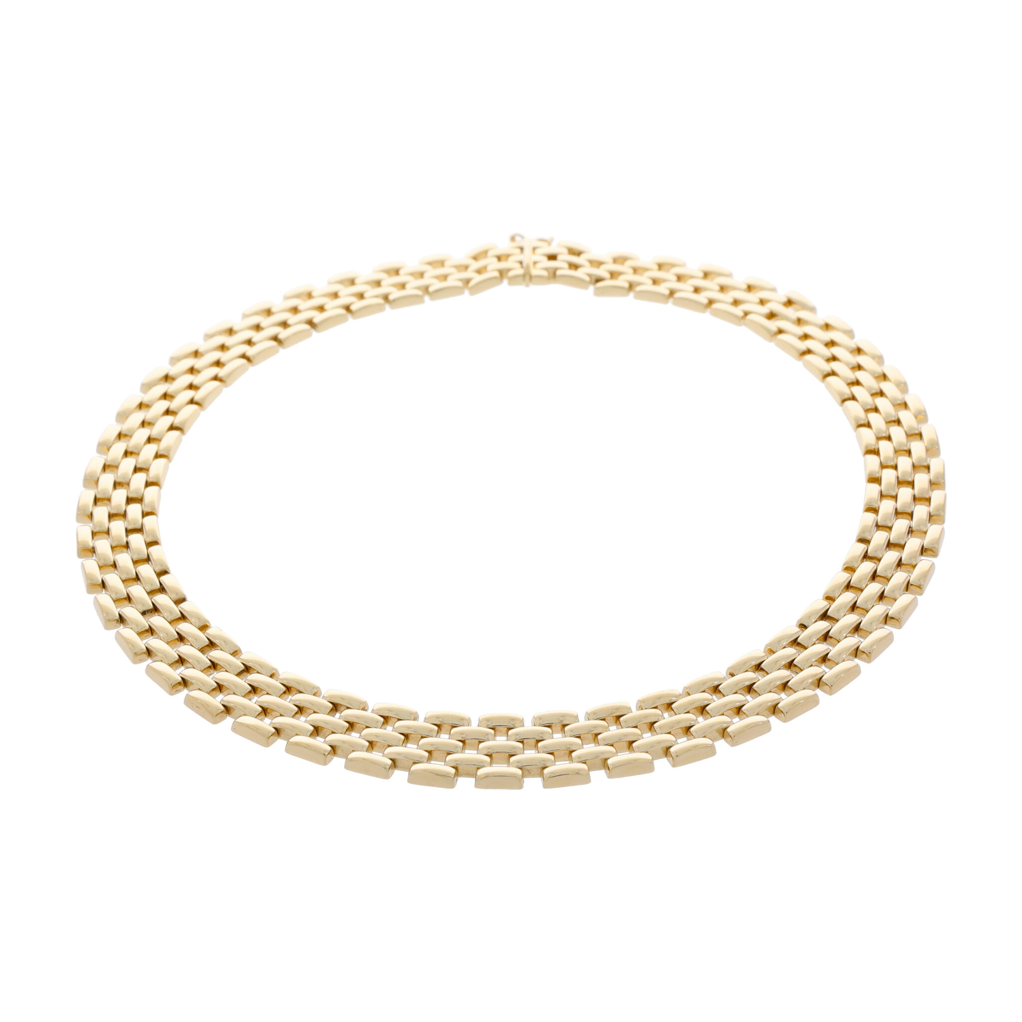 Cartier Collier Panthere Maillon Gelbgold 750/18K. ca. 42 cm fünfreihig