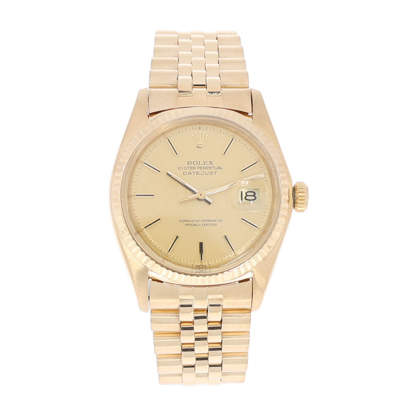 Rolex Datejust 36 ref. 1601 18 K Jubilée Bracelet ca. 1975 Vintage Watch