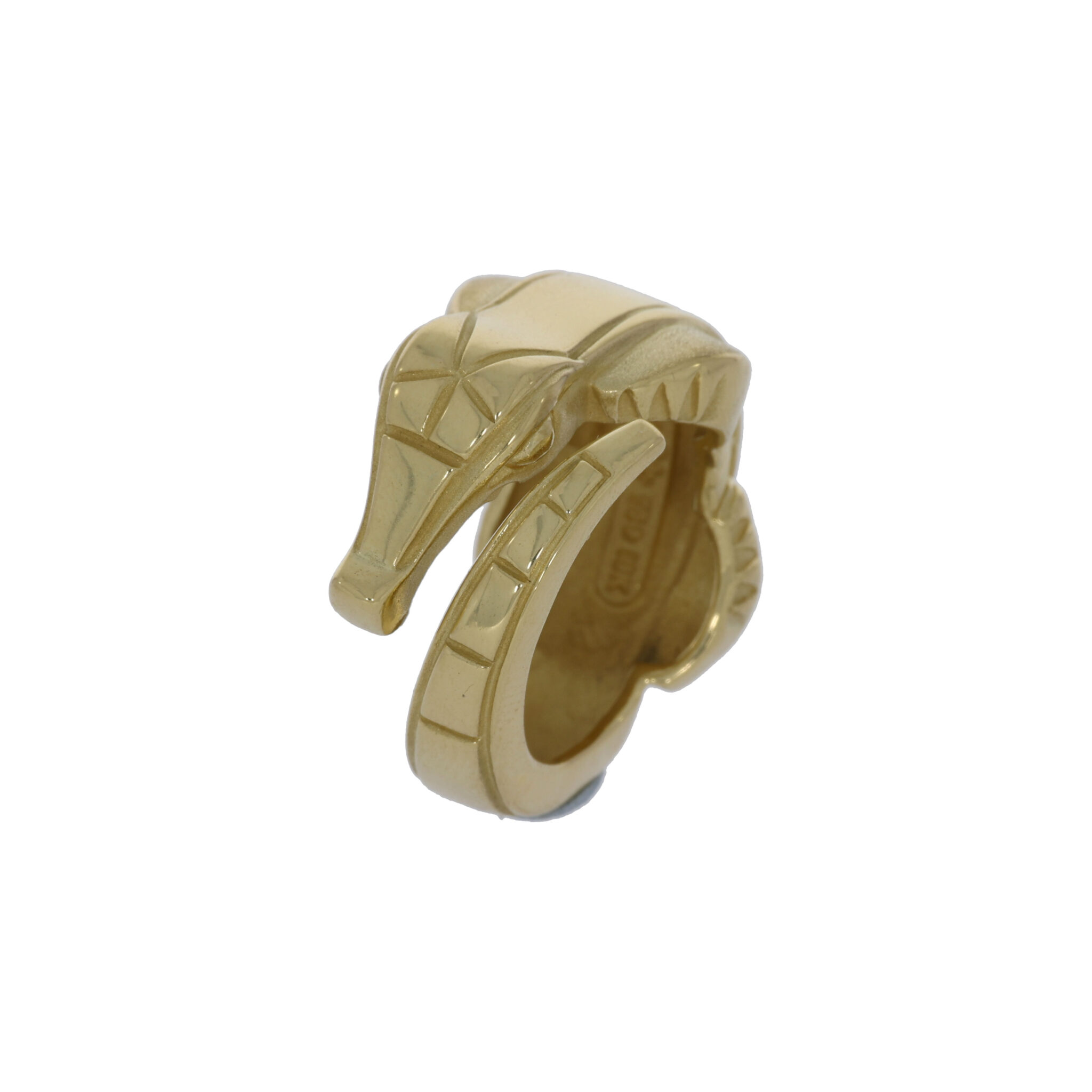Kieselstein Cord Ring Gr.54 in Alligator Form Gelbgold 750 / 18K