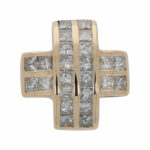 Diamant Kreuz Anhänger Gelbgold 585/14k. ca. 1,20ct. Vorschau