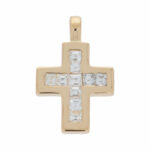 Diamant Kreuz Anhänger Gelbgold 750 / 18 K. ca. 0,80ct. Vorschau