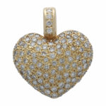 Herz Anhänger Gelbgold 585 / 14K mit 0,9ct Diamanten Vorschau