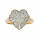 Herzring Gr. 55 Gelbgold 750 / 18K mit 1,5ct Diamanten - Bild 2 Vorschau