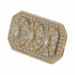 Brosche Gelbgold 585 / 14K mit 1,6ct Diamanten - Bild 2 Vorschau