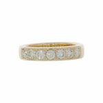Halbmemoire Ring Gr.56 Gelbgold 585 / 14K mit 1ct Diamanten - Bild 2 Vorschau