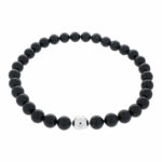Kugelkette mit Onyx und Weißgold 750 / 18K - Bild 2 Vorschau