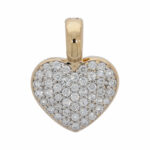 Diamant Herzanhänger Gelbgold 585/14K. ca. 0,75ct. Vorschau