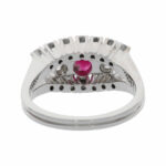 Diamant Rubin Ring Weißgold 750/18K. ca. 0,38ct. - Bild 3 Vorschau