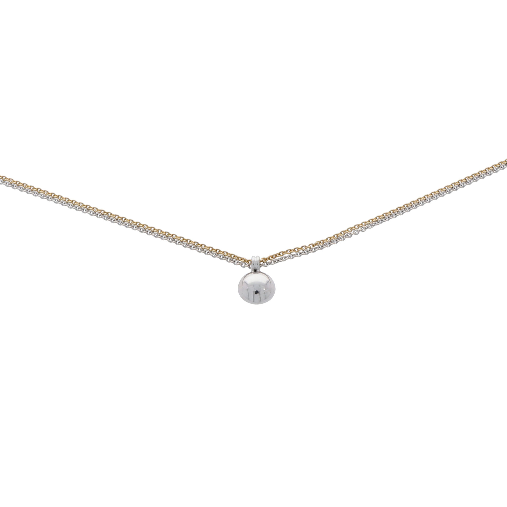 Diamant Solitär Collier Gelb- & Weißgold 585/14K. ca. 0,45ct. - Bild 2