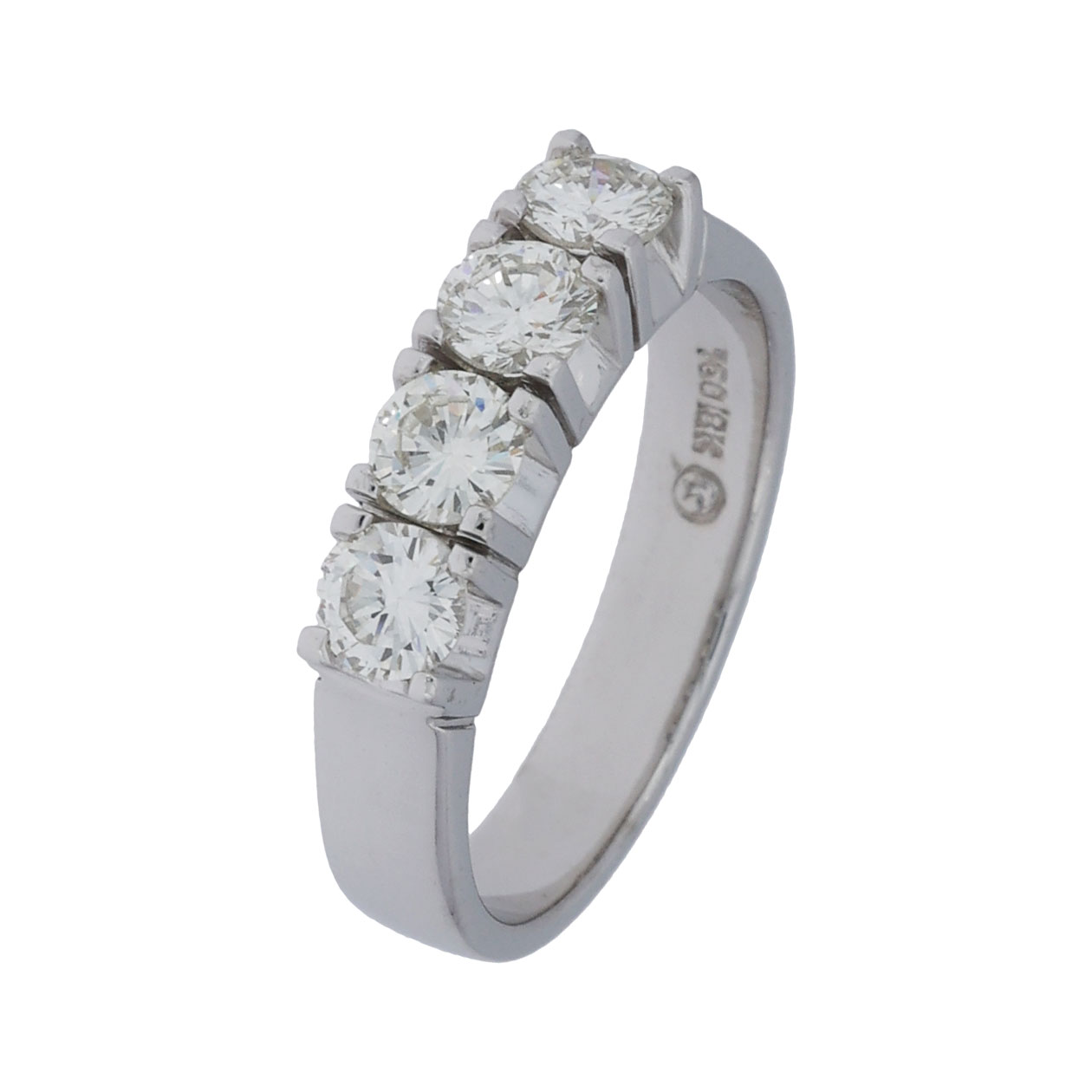 Ring Gr. 55 Weißgold 750 / 18K mit ca. 1ct Diamanten